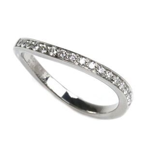 Chanel Ruban de Half Eternity Pt950 Platinum Diamond Ring Size 51